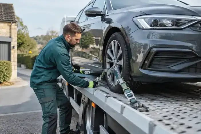 Long distance vehicle recovery — vehicle recovery and transport illustration