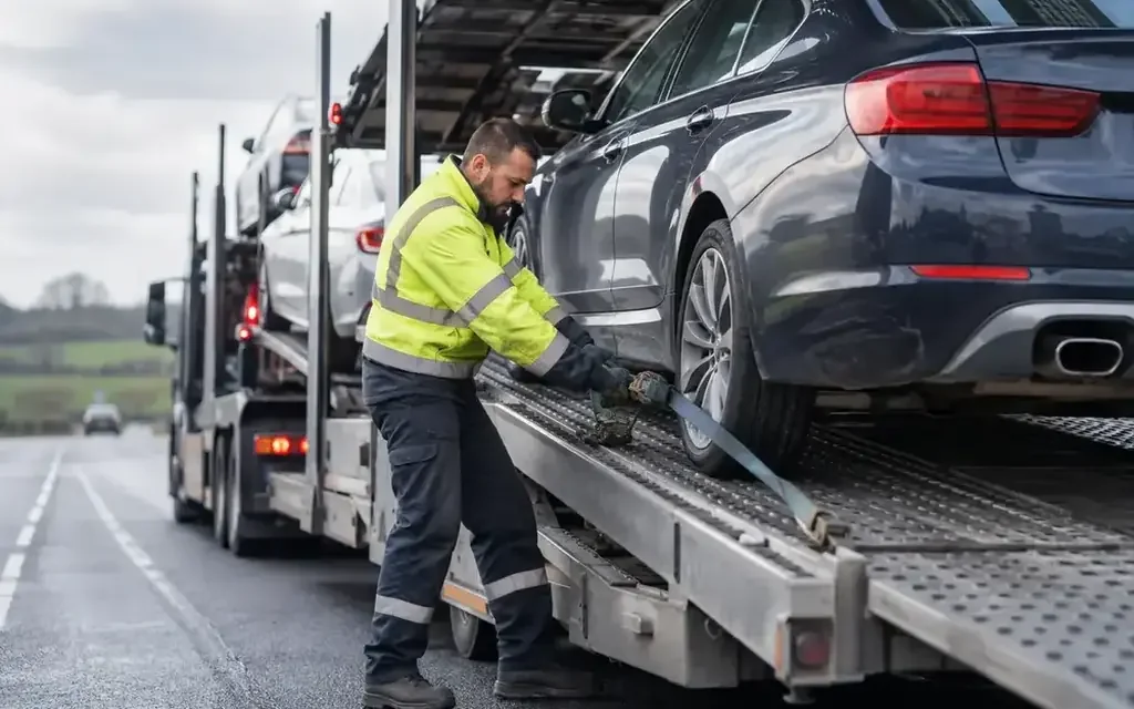 MOT failure recovery — vehicle recovery and transport illustration