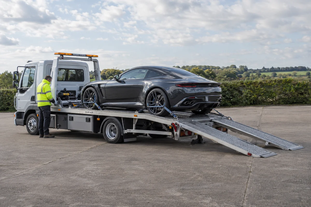 Prestige vehicle transport — vehicle recovery and transport illustration