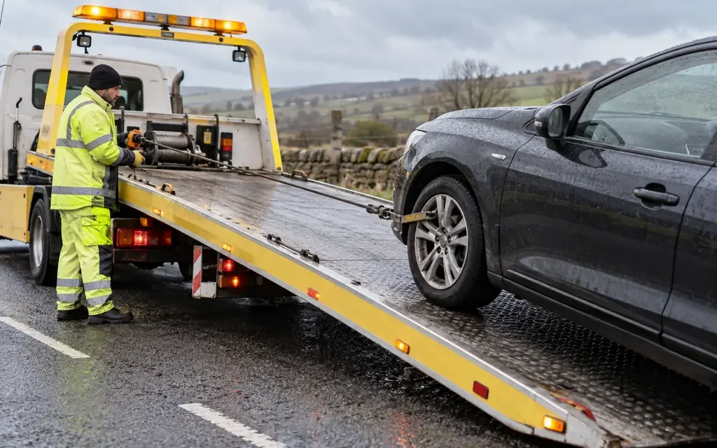 Vehicle winching — vehicle recovery and transport illustration